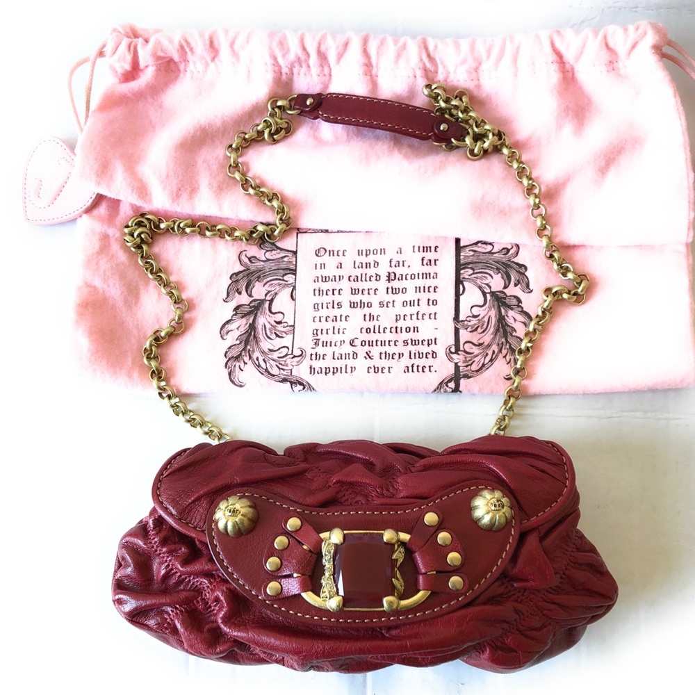 Juicy Couture Red Small Leather Bag Crossbody